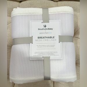 *NEVER BEEN OPENED* Pottery Barn Mesh white crib liner